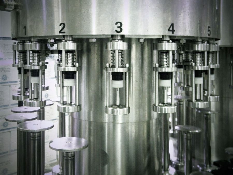 part of packaging machine at 'Gatsios Distillery' plant